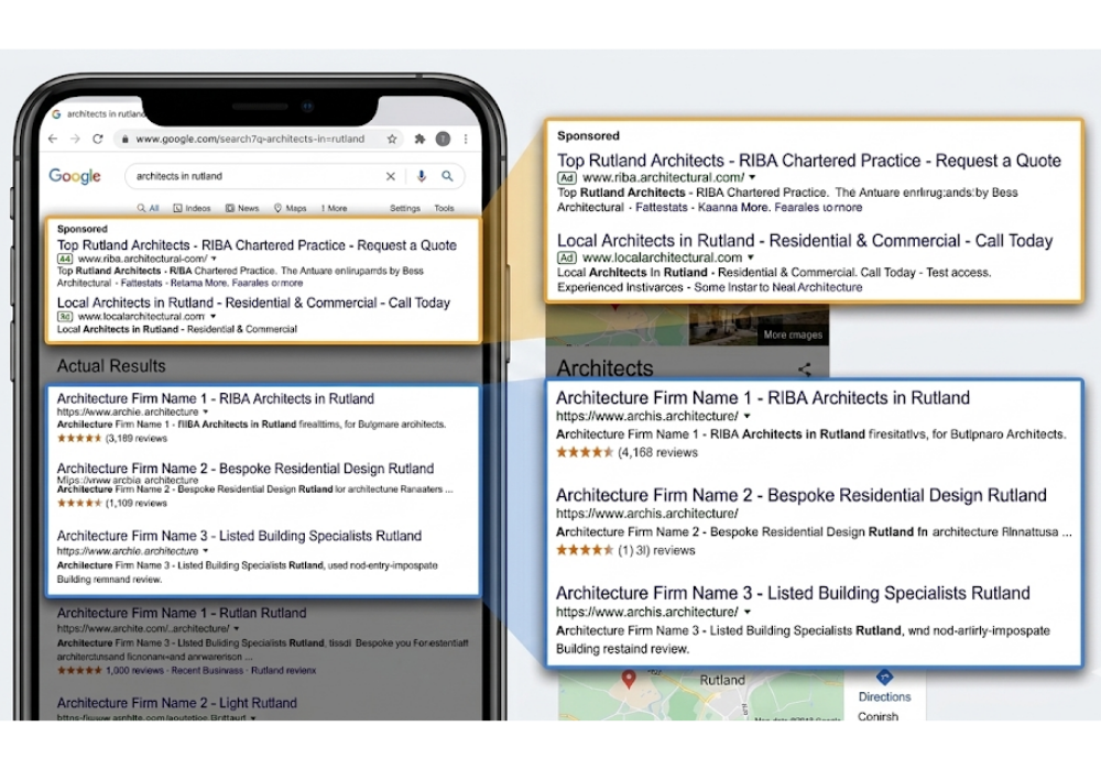 B2B Digital Marketing - Google Search Results Mobile Page